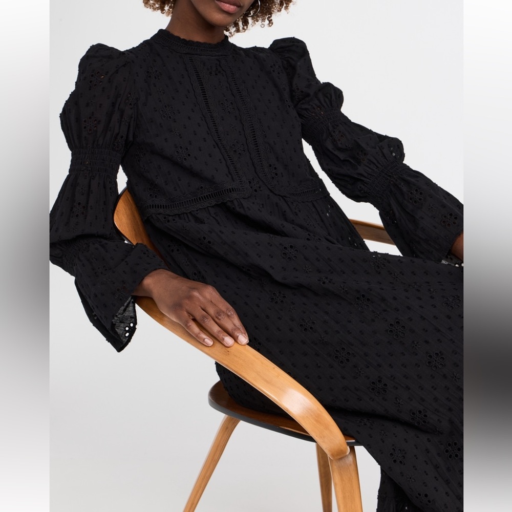 English Factory Black Long Sleeve Dress